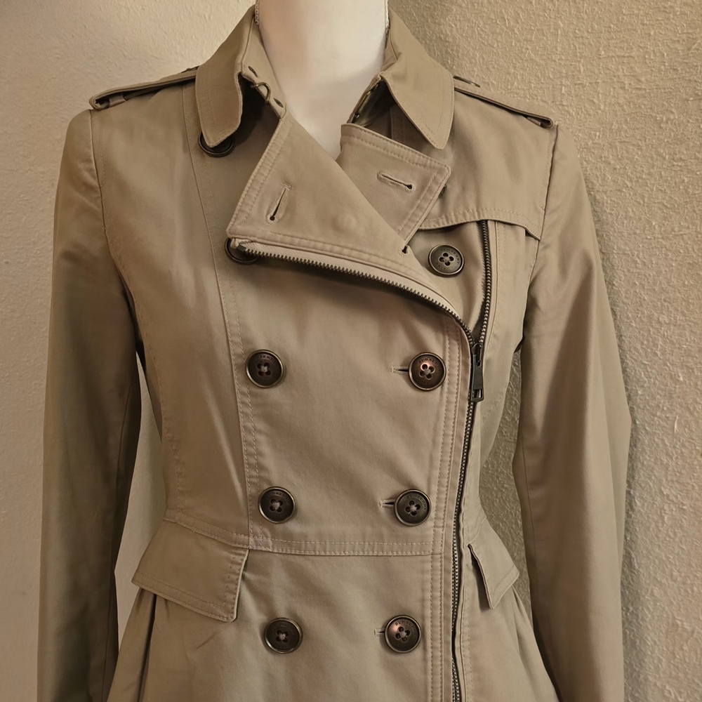 Burberry Beige Double-Breasted Trench Coat